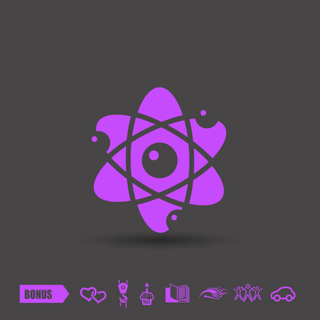 Pictograph of atom. Vector concept illustration for design.のイラスト素材