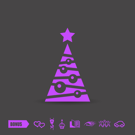Pictograph of christmas tree. Vector concept illustration for design.のイラスト素材