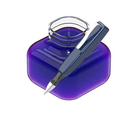 Inkstand Isolated on Whiteの写真素材