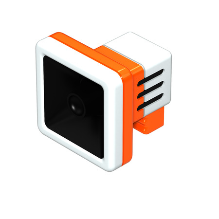 Nice Loudspeaker Icon Isolated on Whiteの写真素材
