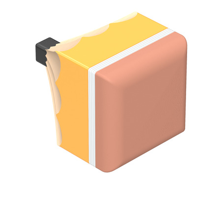 Pencil Icon Isolated on Whiteの写真素材