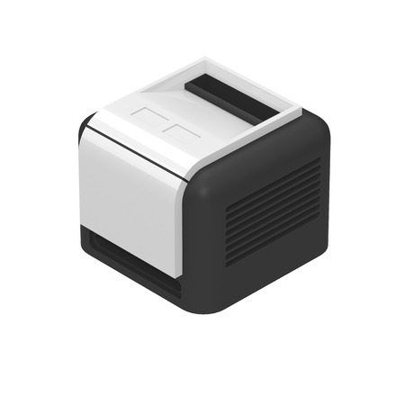 Nice Printer Icon Isolated on Whiteの写真素材
