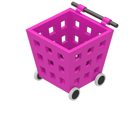 Shopping Cart Icon Isolated on Whiteの写真素材