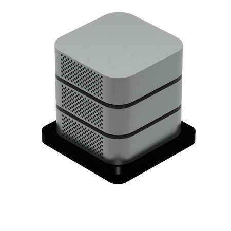 Simple Icon of Server Isolated on Whiteの写真素材