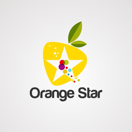 orange star logo vector, icon, element, and template for companyのイラスト素材