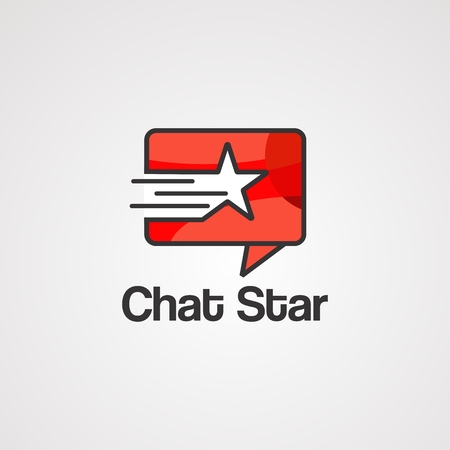 chat star logo vector, icon, element, and template for companyのイラスト素材