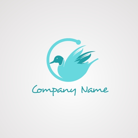 goose logo vector, icon, element, and template for companyのイラスト素材