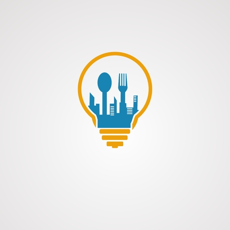 smart city food logo vector concept, icon, element, and template for companyのイラスト素材
