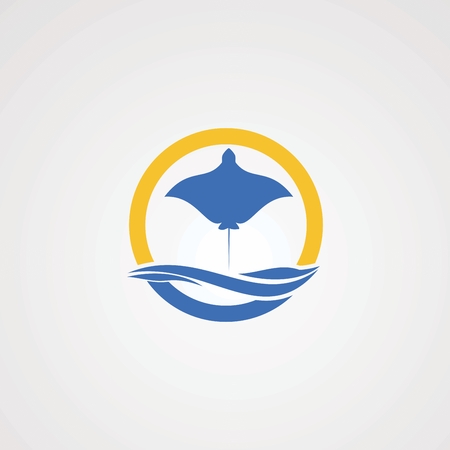 center dive logo vector, icon, element, and template for businessのイラスト素材