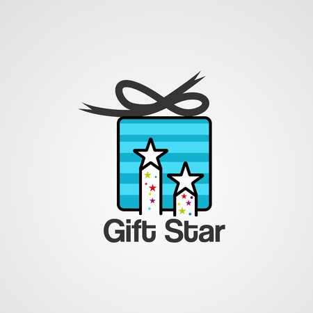 gift star logo vector, icon, element, and template for companyのイラスト素材