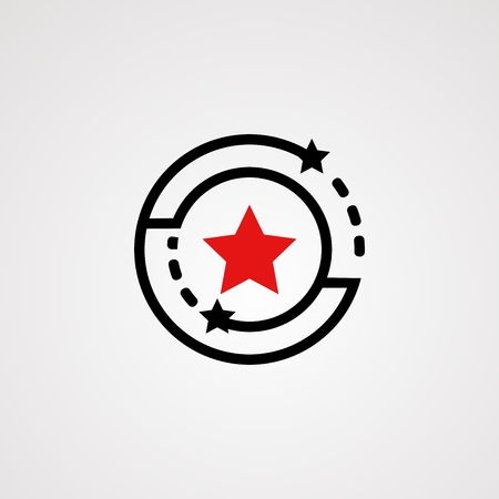 circle star logo vector, icon, element, and template for companyのイラスト素材