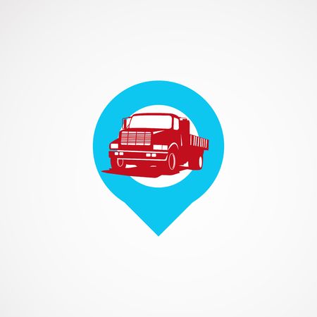 truck point logo template designsのイラスト素材