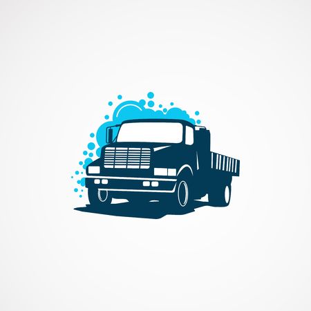 Illustration for truck wash logo template designs for company - Royalty Free Image