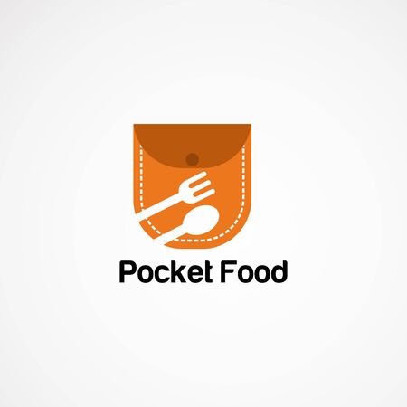 pocket food logo vector designs, icon, element, and template for companyのイラスト素材