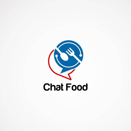techno chat food logo designs for companyのイラスト素材