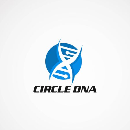 circle DNA logo designs concept, element, icon, and template for companyのイラスト素材