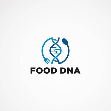 food DNA logo vector concept, icon, element, and template for companyのイラスト素材
