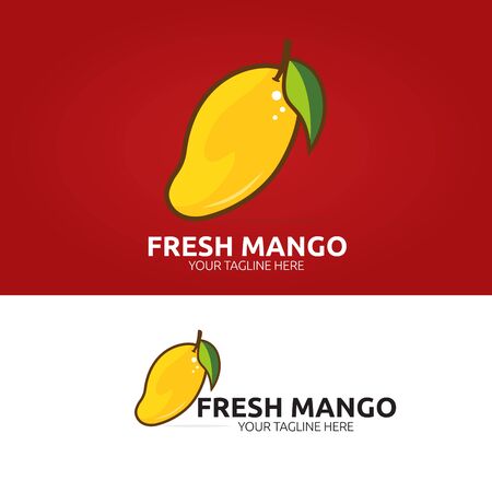 Fresh mango logo vector design concept, icon, element, and template for companyのイラスト素材