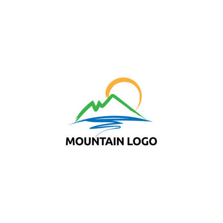 Mountain logo vector concept, icon element, and template for businessのイラスト素材