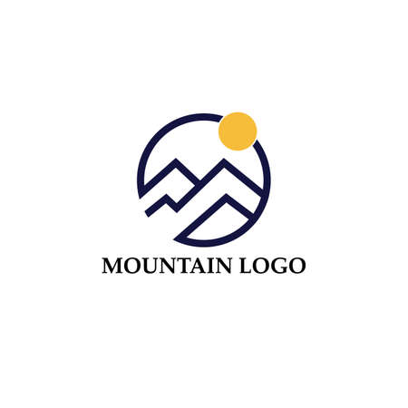 mountain logo vector illustration concept, icon, element and template for companyのイラスト素材