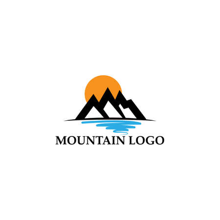mountain logo vector illustration concept, icon, element, and template for companyのイラスト素材