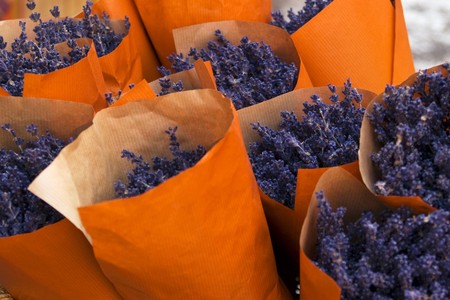In Provence, you can find lavender wrapped in many waysの写真素材