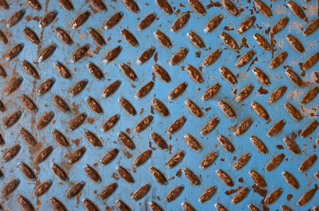 Old and rusted metal plaqueの写真素材