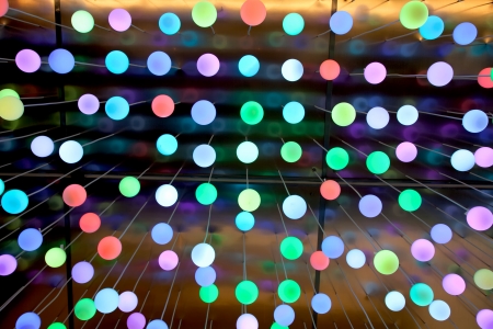 Abstract background made with light pendants offering an explosion effectの写真素材