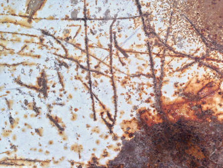 Rusty metal from an old refrigerator
