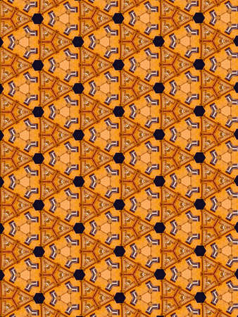 Mosaic geometric yellow digital backgroundの素材