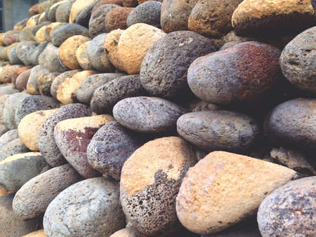 Colorful river and sea pebbles