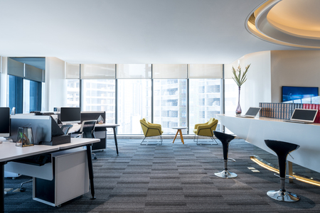 Fashion and modern office interiors, Modern open space officeのeditorial素材