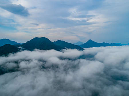 Clouds on the mountainsの写真素材