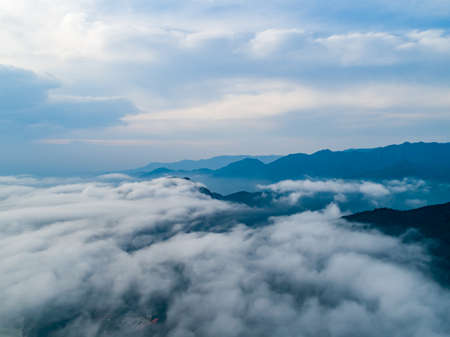 Clouds on the mountainsの写真素材