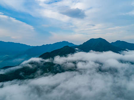 Clouds on the mountainsの写真素材