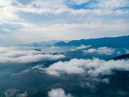 Clouds on the mountainsの写真素材