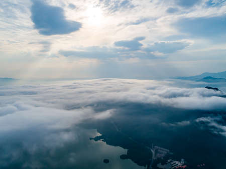 Clouds on the mountainsの写真素材