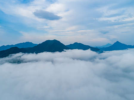 Clouds on the mountainsの写真素材