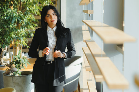 young business woman at the officeの写真素材
