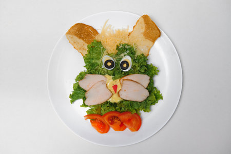 Funny food for children for Easterの写真素材