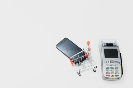 Customer paying with NFC technology