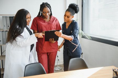 group of African medical doctors portraitの写真素材