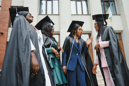 Young Students Graduation Ceremony Conceptの写真素材