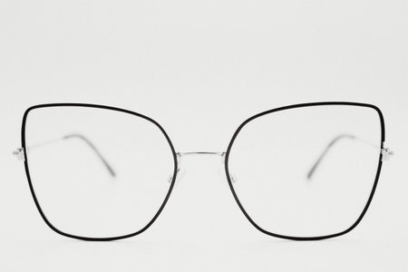 vintage glasses isolated on a white backgroundの写真素材