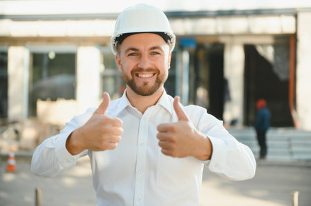 Portrait of an handsome young architect