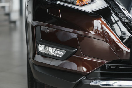 Front View of a Luxury Car.