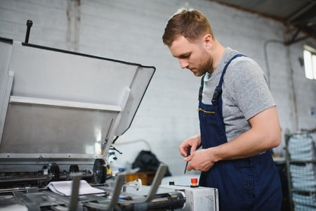 factory worker. Man working on the production line