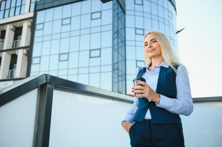 Portrait of a smiling business woman.の写真素材