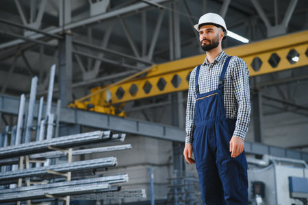 Portrait of Young Professional Heavy Industry Engineer.の写真素材
