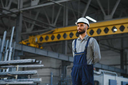 Portrait of Young Professional Heavy Industry Engineer.の写真素材